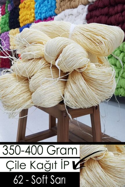 350-400 Gram Kağıt İplik - 62 - Soft Sarı