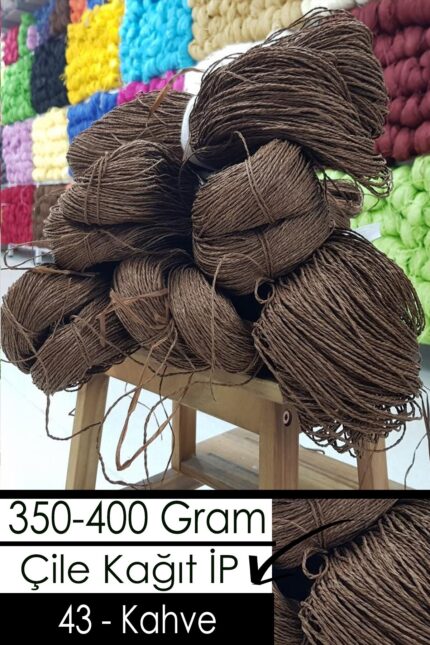 350-400 Gram Kağıt İplik - 43 - Kahve