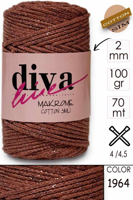 Diva Makrome Cotton Simli 1964 Tarçın