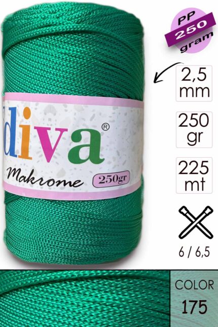 Polip Makrome 250 GR 175 Zümrüt Yeşil