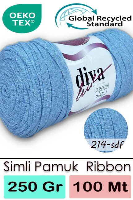 Diva Ribbon Simli 214SDF Bebek Mavisi
