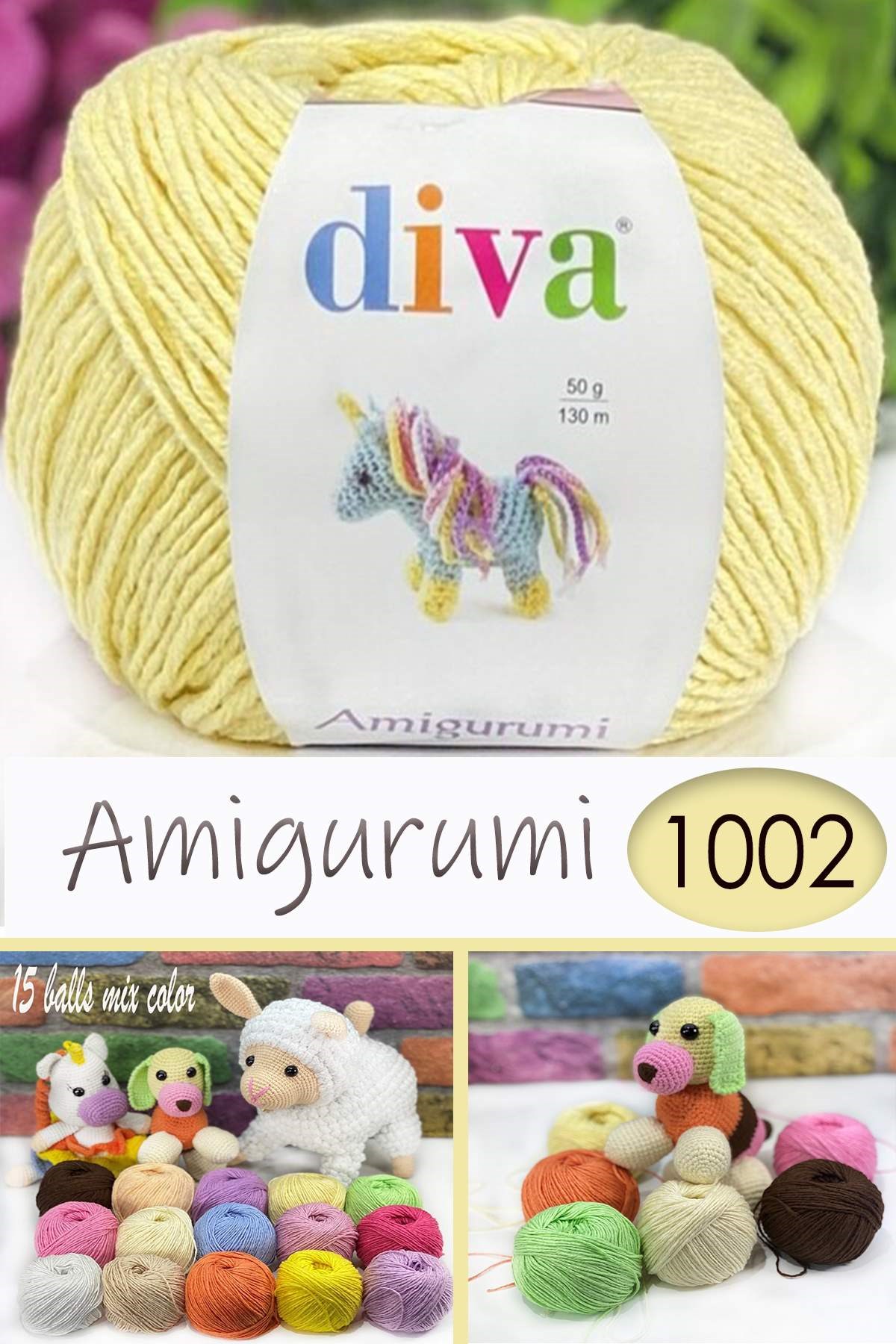 Divagurumi 1002 Açık Sarı - Görsel 1