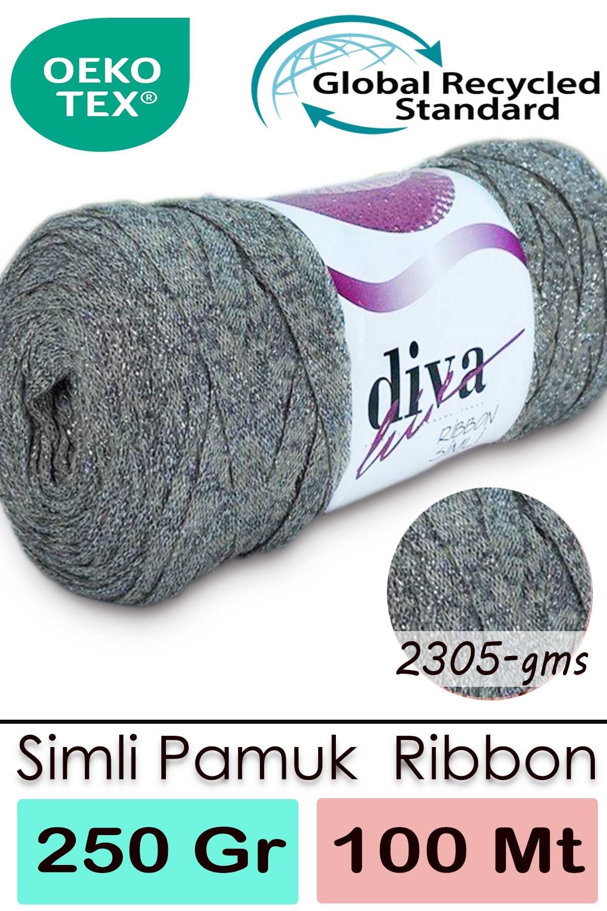 Diva Ribbon Simli 2305GMS Bej-Gümüş - Görsel 1