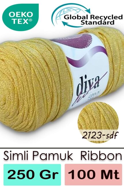 Diva Ribbon Simli 2123SDF Sarı