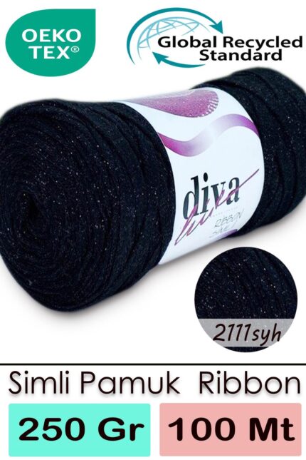Diva Ribbon Simli 2111SYH Siyah