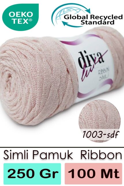 Diva Ribbon Simli 1003SDF Soft Pudra