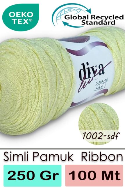 Diva Ribbon Simli 1002SDF Soft Sarı
