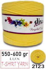 550-600 Gram Lüks Penye Kumaş İplik - T Shirt Yarn - Fabric 2123 Sarı