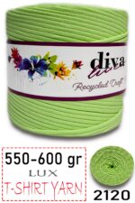 550-600 Gram Lüks Penye Kumaş İplik - T Shirt Yarn - Fabric 2120 Fıstık Yeşil