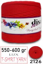 550-600 Gram Lüks Penye Kumaş İplik - T Shirt Yarn - Fabric 2126 Kırmızı