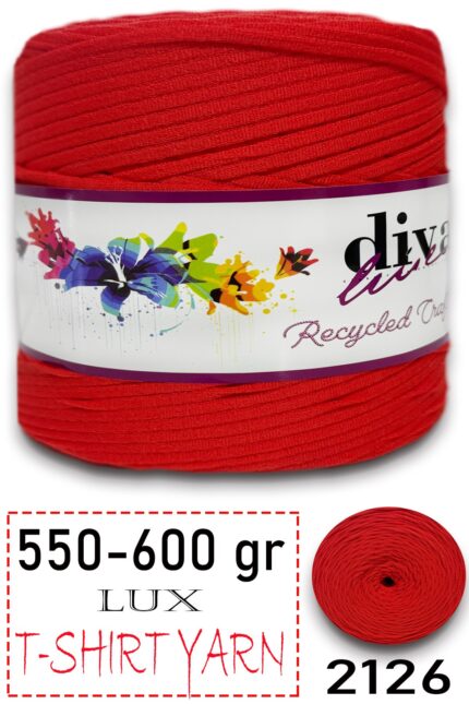 550-600 Gram Lüks Penye Kumaş İplik - T Shirt Yarn - Fabric 2126 Kırmızı