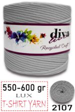 550-600 Gram Lüks Penye Kumaş İplik - T Shirt Yarn - Fabric 2107 Açık Gri