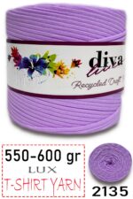 550-600 Gram Lüks Penye Kumaş İplik - T Shirt Yarn - Fabric 2135 Lila