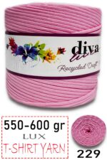 550-600 Gram Lüks Penye Kumaş İplik - T Shirt Yarn - Fabric 229 Pembe