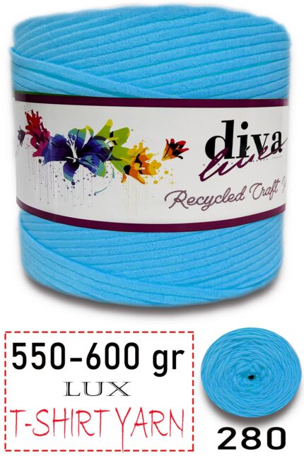 550-600 Gram Lüks Penye Kumaş İplik - T Shirt Yarn - Fabric 280 Turkuaz