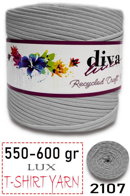 550-600 Gram Lüks Penye Kumaş İplik - T Shirt Yarn - Fabric 2107 Açık Gri
