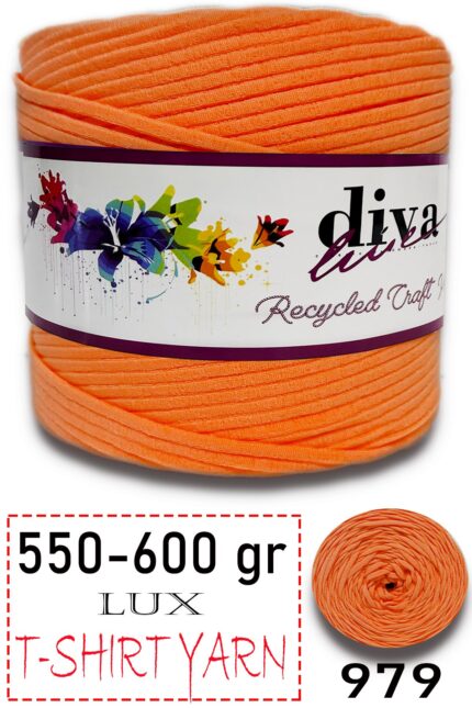 550-600 Gram Lüks Penye Kumaş İplik - T Shirt Yarn - Fabric 979 Turuncu