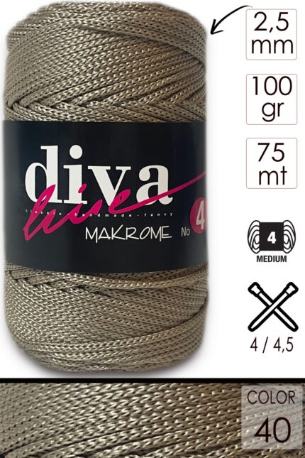 Diva Makrome İpi Kalın (No:4) 40